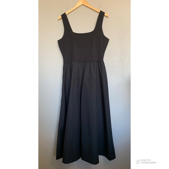 Everlane Size XL Black Supima Jersey Riviera Dress Midi Dress NWOT - Picture 9 of 17